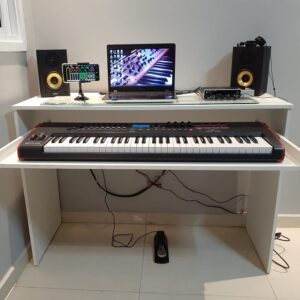 Mesa Teclado Musical Branca